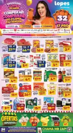 Folheto Lopes Supermercados Página 1: Milho-verde Quero Lata €3,19, Leite Condensado Marajoara Semidesnatado €4,79