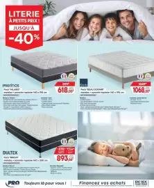 Catalogue Pro&Cie semaine 33 page 4: Epeda pack "beau dormir" matelas + sommier tapissier €1.049,00