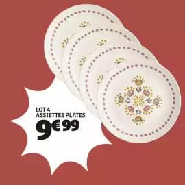 Catalogue GiFi page 6: Lot 4 assiettes plates €9,99