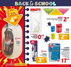 Catalogue Trafic page 10: CASIO CALCULATRICE FX JUNIOR PLUS €17,99, Maped COMPAS STOP SYSTEM €3,99