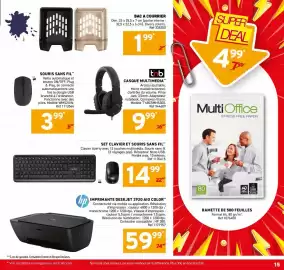 Catalogue Trafic page 15: BAC A COURRIER €1,99, SOURIS SANS FIL €3,99