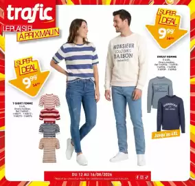 Catalogue Trafic page 25: T-shirt femme €9,99, Sweat homme €9,99