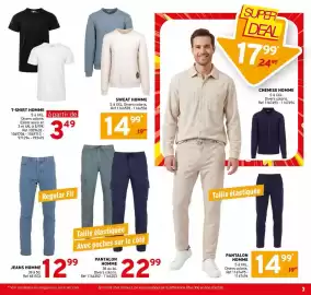 Catalogue Trafic page 27: T-SHIRT HOMME €3,49, SWEAT HOMME €14,99