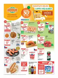 Globus leták týden 34 Strana 1: Losos obecný filet s kůží €28,90, Můj Globus čerstvá vejce M €99,90