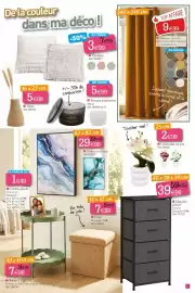 Catalogue Kandy page 11: Rideau isolant €9,99, Coussin €3,99