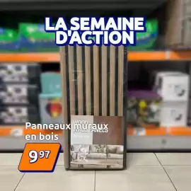 Catalogue Action semaine 33 page 1: Panneaux en bois €9,97