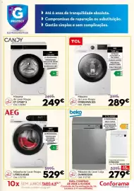 Folheto Conforama Página 15: Máquina de lavar loiça beko dvn05320x €279,00, Máquina de lavar roupa tcl ff0824wa1es €289,00
