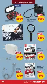 PENNY akciós újság hét 34 Oldal 37: Energizer max elem* €799,00, Dunlop légkompresszor €3.999,00