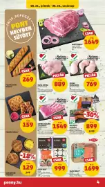 PENNY akciós újság hét 34 Oldal 6: Burgonyás pogácsa €129,00, Sertéstarja €1.649,00