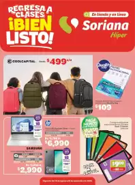 Folleto Soriana Híper Página 1: Quality Day papel multifuncional €109,00, Back 2 School €900,00