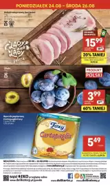 Delikatesy Centrum gazetka tydzień 34 Strona 40: Schab wieprzowy bez kości €15,99, Wiwi ki €3,99