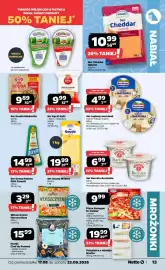 Netto gazetka tydzień 34 Strona 13: Ser topiony Hochland €4,99, Ser Cheddar Miletto €10,99