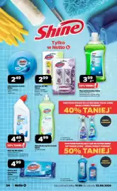 Netto gazetka tydzień 34 Strona 34: Zestaw do WC Shine €2,99, Ściereczki nawilżane Shine €4,99