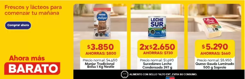 Catálogo Super Bodega a Cuenta Página 4: Soprole - queso gauda laminado €5.290,00