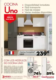 Catálogo Conforama Página 13: Cocina Uno €239,00, UNO módulo columna lavandería/escobas €89,99