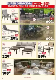 Catálogo Conforama Página 6: Oslo set sofá de jardín €229,00, KORA Set de Jardín €69,99