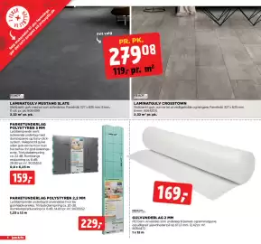 Jem & fix tilbudsavis uge 34 Side 4: LAMINATGULV CROSSTOWN €279,08, GULVUNDERLAG 2 MM €169,00