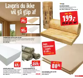 Jem & fix tilbudsavis uge 34 Side 7: Gulvspånplade 22 mm €88,75, Gipsplade 13 mm €69,00