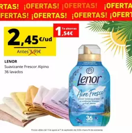 Folleto Supermercados Tu Alteza Página 6: Lenor Suavizante Frescor Alpino €2,45