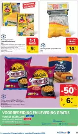 Carrefour folder Pagina 11: Friet en maaltijdsnacks oven en airfryer €6,89, Rauwe gepelde garnaalstaarten Ebi €14,39