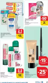 Carrefour folder Pagina 27: Deodorant Borotalco €12,00, Sets tandpasta Colgate, douchegels Tahiti en Sanex €13,78