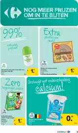 Carrefour folder Pagina 3: Magere natuuryoghurt €0,99, Knijpzakje appels €1,49