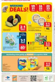 Carrefour Market folder week 34 Pagina 20: Schelpen Carrefour €10,55, Bereide spinazie Iglo €4,25