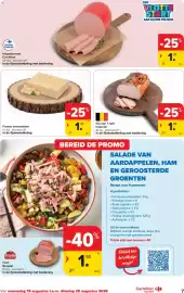 Carrefour Market folder week 34 Pagina 7: Hespenworst Carrefour €1,05, Kip aan 't spit imperial €1,80