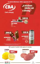CBA akciós újság hét 34 Oldal 1: Citrom €999,00, Altenbräu lager sör €199,00