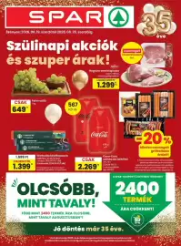 Spar akciós újság hét 34 Oldal 1: Grillkolbász, Starbucks kávékapszula €1.399,00
