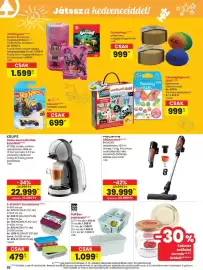 Spar akciós újság hét 34 Oldal 18: SimPex Color pull box ételtároló €1.099,00, Rowenta állóporszívó €39.999,00