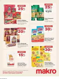 Catálogo Makro semana 33 Página 14: Pastas La Muñeca €11.900,00, Harina Precocida de Maíz Blanco Diana