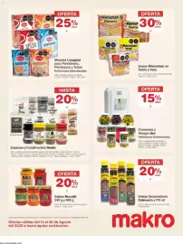 Catálogo Makro semana 33 Página 15: Conservas y Vinagre Aro, Mezclas Levapan para Pandebono, Pandeyuca y Tortas