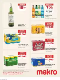 Catálogo Makro semana 33 Página 21: Cerveza Águila Light €17.300,00, Cerveza Budweiser €15.200,00