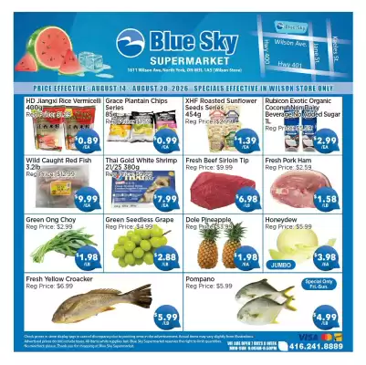 Blue Sky Supermarket flyer (valid until 20-08)