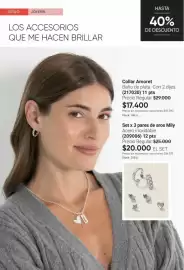 Catálogo Avon Página 48: Collar amoret (217030) €17.400,00, Set x 3 pares de aros mily (209006) €20.000,00