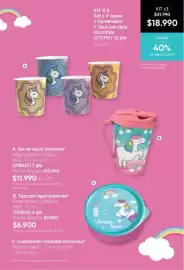 Catálogo Avon Página 70: Kit x 3 set x 4 vasos + contenedor + taza con tapa unicornio (275191) €18.990,00