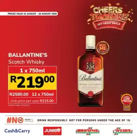 Jumbo catalogue week 33 Page 5: Ballantine's Scotch Whisky €219,00