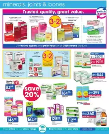 Clicks catalogue Page 44: Natura Rescue or Nervuton 2 €125,00, A.Vogel Multiforce Alkaline Powder €382,00