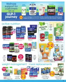 Clicks catalogue Page 47: Vita-Aid Calorie Burn €219,00, Clicks Advanced Nutrition Purified Protein €599,00