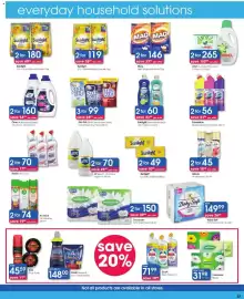 Clicks catalogue Page 51: Omo Auto Washing Liquid €160,00, Harpic White & Shine €70,00