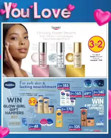 Clicks catalogue Page 9: Vaseline Extremely Dry Skin Rescue €185,00, Vaseline Cocoa Glow Body Lotion €105,00