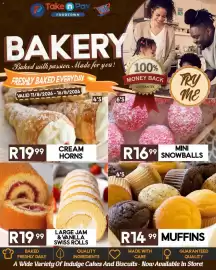 Take 'n Pay catalogue week 33 Page 1: Large Jam & Vanilla Swiss Rolls €19,99, CREAM HORNS €19,99