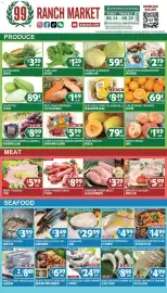 99 Ranch weekly ad week 33 Page 1: Zespri Sun Gold Kiwi €8,49, Yam Leaf €1,29