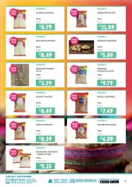 Bestway leaflet Page 5: Nisha's roasted monkey nuts €3,39, Nisha's ground almonds €8,49