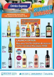 Bestway leaflet Page 1: Vivienda tempranillo €5,49, Jagermeister €14,89