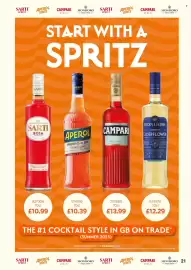 Bestway leaflet Page 21: Aperol €10,39, Campari €13,99