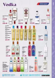 Bestway leaflet Page 5: Absolut vodka €13,99, Stoli Vodka €13,49