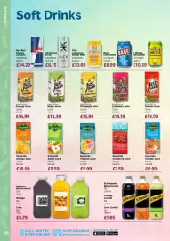 Bestway leaflet Page 56: Red Bull energy original €24,29, Just Juice Cranberry Juice €13,19