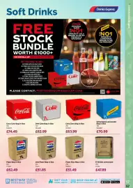 Bestway leaflet Page 57: Diet Pepsi postmix syrup €51,85, Diet Coke Bag in Box €62,99